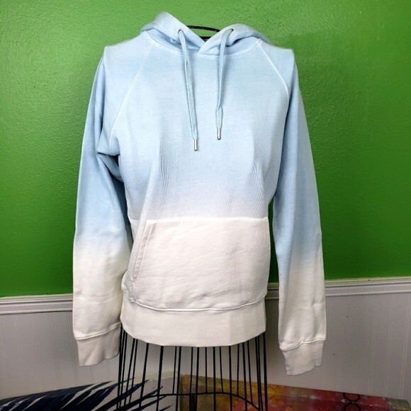 Hudson Women's NWT Skyway Dip Dye Blue Hombre Hoodie Size XS - Picture 1 of 12